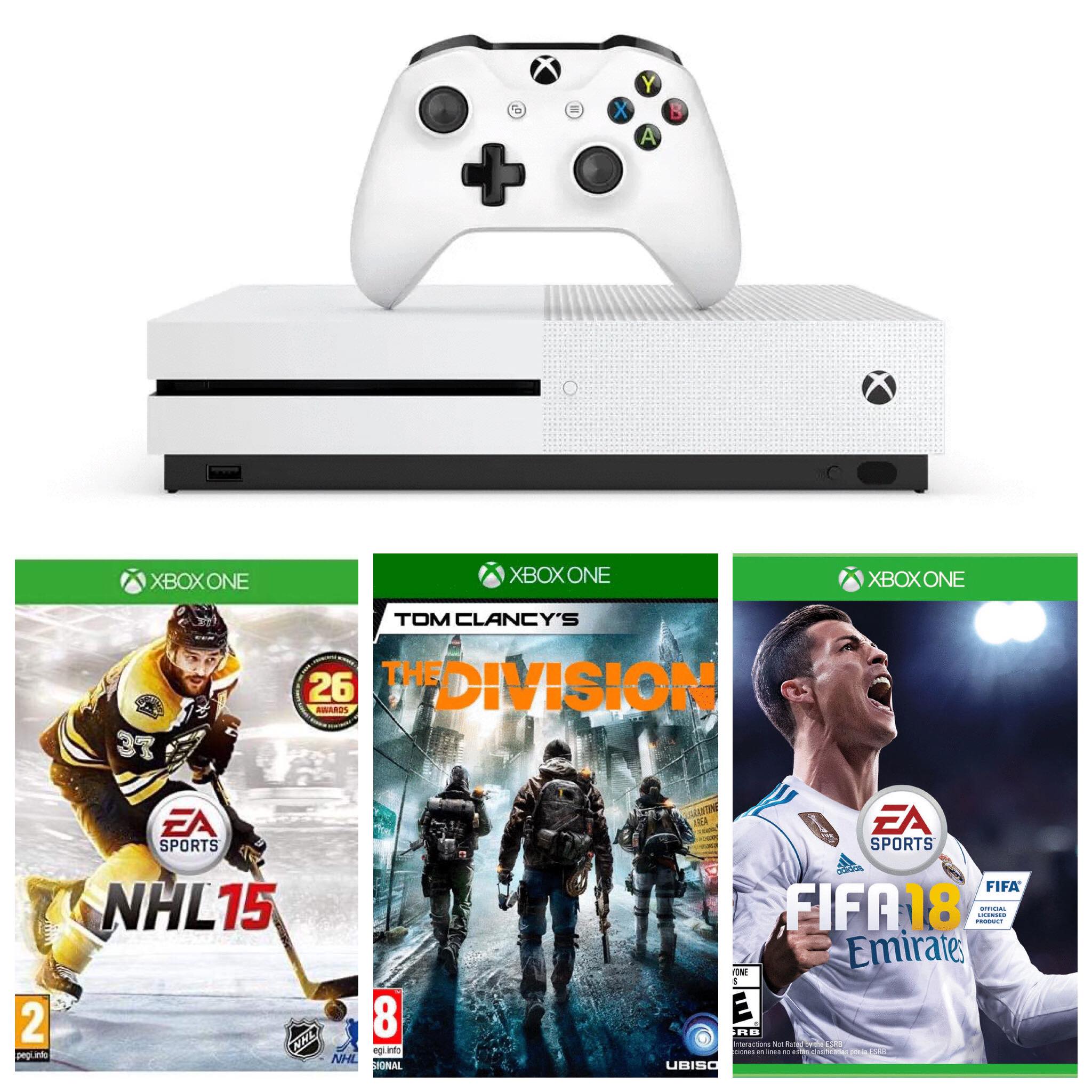 Xbox One S 500GB 3db Lemezes Játék (Használt)