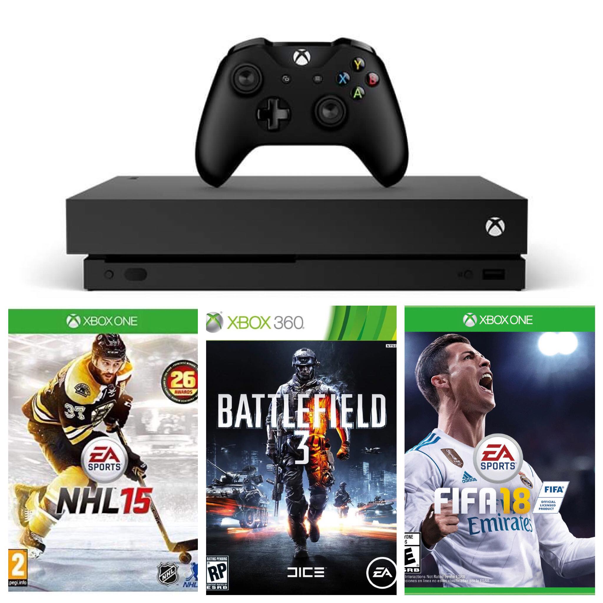 Xbox One X 1TB 3db Lemezes Játék (Használt)