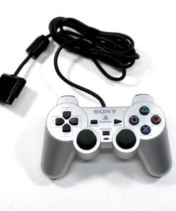 PS2 Gyári Ezüst Vezetékes Kontroller (Használt)
